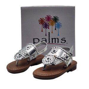 3/$20 Palms Sandals Infant Girls Size 3M Silver Casual Shoes New in the Box
